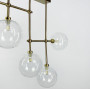 Зображення Видовжена люстра з прозорими плафонами в корпусі латунь ИМ Light-Deco 1 