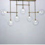 Зображення Видовжена люстра з прозорими плафонами в корпусі латунь ИМ Light-Deco 2 