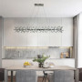 Зображення Видовжена срібна дизайнерська люстра ALMA з кристалами ИМ Light-Deco 6 