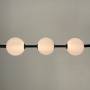 Зображення Видовжена чорна люстра з 3-ма акриловими кульками ИМ Light-Deco 1 