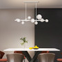Изображение Видовжена біла люстра-молекула на 10 плафонів 95 см ИМ Light-Deco 4 