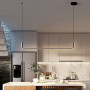Изображение Чорна лінійна LED люстра у скандинавському стилі 120 см ИМ Light-Deco 5 