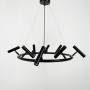 Изображение Кругла підвісна чорна люстра LEEDS у 3-х розмірах ИМ Light-Deco 6 