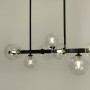 Зображення Видовжена чорна люстра-молекула на 8 плафонів 75 см ИМ Light-Deco 1 