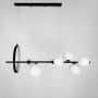 Изображение Рейковий світильник в чорному корпусі на 7 білих плафонів ИМ Light-Deco 