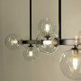 Зображення Видовжена чорна люстра-молекула на 8 плафонів 75 см ИМ Light-Deco 6 