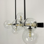Зображення Видовжена чорна люстра-молекула на 8 плафонів 75 см ИМ Light-Deco 2 