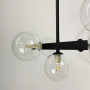 Зображення Видовжена чорна люстра-молекула на 8 плафонів 75 см ИМ Light-Deco 7 