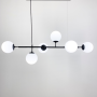 Изображение Люстра видовжена в чорному корпусі на 6 плафонів (тип В) ИМ Light-Deco 1 