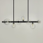 Зображення Видовжена чорна люстра-молекула на 8 плафонів 75 см ИМ Light-Deco 4 