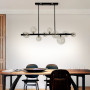 Зображення Видовжена чорна люстра-молекула на 10 плафонів 95 см ИМ Light-Deco 6 