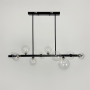 Зображення Видовжена чорна люстра-молекула на 10 плафонів 95 см ИМ Light-Deco 