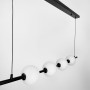 Зображення Видовжена чорна люстра з 4-ма акриловими кульками ИМ Light-Deco 3 