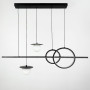Зображення Люстра підвісна Light House LNF-17423 100 см чорна з 2 світлодіодними колами 31Вт та з 2 плафонами ИМ Light-Deco 4 