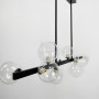 Зображення Видовжена чорна люстра-молекула на 10 плафонів 95 см ИМ Light-Deco 4 