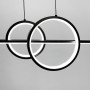 Зображення Люстра підвісна Light House LNF-17423 100 см чорна з 2 світлодіодними колами 31Вт та з 2 плафонами ИМ Light-Deco 2 