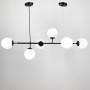Изображение Люстра видовжена в чорному корпусі на 6 плафонів (тип A) ИМ Light-Deco 5 