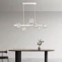 Зображення Видовжена біла люстра-молекула на 8 прозорих плафонів 75 см ИМ Light-Deco 5 