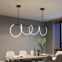 Изображение Чорна видовжена люстра ELISION з гнучкою LED стрічкою 150 см ИМ Light-Deco 4 