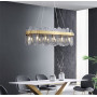 Изображение Видовжена люстра з скляними пластинами графіт ИМ Light-Deco 2 