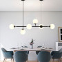 Изображение Люстра видовжена в чорному корпусі на 6 плафонів (тип A) ИМ Light-Deco 6 