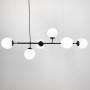 Изображение Люстра видовжена в чорному корпусі на 6 плафонів (тип A) ИМ Light-Deco 2 
