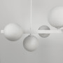 Зображення Видовжена біла люстра-молекула на 8 плафонів 75 см ИМ Light-Deco 2 