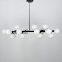 Изображение Чорна видовжена люстра на 16 білих плафонів ИМ Light-Deco 1 