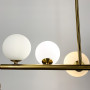 Зображення Видовжена латунна люстра BALLS WAVE з 11 білими плафонами ИМ Light-Deco 3 