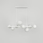 Зображення Видовжена біла люстра-молекула на 8 плафонів 75 см ИМ Light-Deco 5 