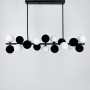 Зображення Люстра підвісна Light House LNF-17436/9 BK+WT+BK чорна із чорно-білими плафонами (цоколь G9) ИМ Light-Deco 