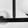 Изображение Чорна видовжена люстра на 16 білих плафонів ИМ Light-Deco 2 