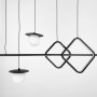 Зображення Люстра підвісна Light House LNF-17421 120 см з 2 світлодіодними ромбами 35Вт та 2 плафони ИМ Light-Deco 4 