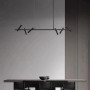 Изображение Видовжена чорна люстра LEEDS LONG з 6-ма спотами ИМ Light-Deco 6 