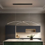 Зображення Видовжена чорна люстра із двома дугами у корпусі 120 см ИМ Light-Deco 4 