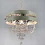 Изображение Підвісна кришталева люстра із білою екошкірою ИМ Light-Deco 4 