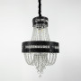 Зображення Підвісна кришталева люстра із чорною екошкірою ИМ Light-Deco 