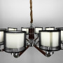 Зображення Плафонна люстра із елементами коричневої екошкіри ИМ Light-Deco 5 