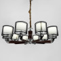 Зображення Плафонна люстра із елементами коричневої екошкіри ИМ Light-Deco 6 