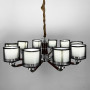Зображення Плафонна люстра із елементами коричневої екошкіри ИМ Light-Deco 3 