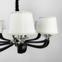 Изображение Люстра із елементами чорної екошкіри на 10 абажурів ИМ Light-Deco 4 