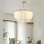 Зображення Розкішна золота люстра з пір'ям Ø 55 см ИМ Light-Deco 6 