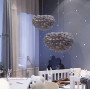 Зображення Світильник з натуральним пір'ям сірого кольору ИМ Light-Deco 3 