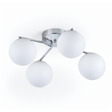 Люстра молекула потолочная Light House SRS-20595/4 хром, плафоны белые