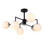 Изображение Люстра молекула потолочная Light House SRS-20774/6 черная + хром, плафоны белые ИМ Light-Deco 1 