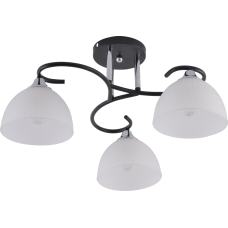 Люстра потолочная Light House SRS-20854/3 черный + хром, плафон белый