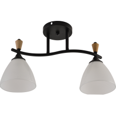 Люстра стельова Light House SRS-20715/2 чорний + дерево, плафон білий