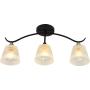 Изображение Люстра потолочная Light House SRS-20705/3 черный + хром, плафон прозрачный с белым  ИМ Light-Deco 2 