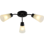 Изображение Люстра потолочная Light House SRS-20722/3 черный + хром, плафон белый ИМ Light-Deco 3 
