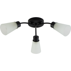 Люстра потолочная Light House SRS-20722/3 черный + хром, плафон белый